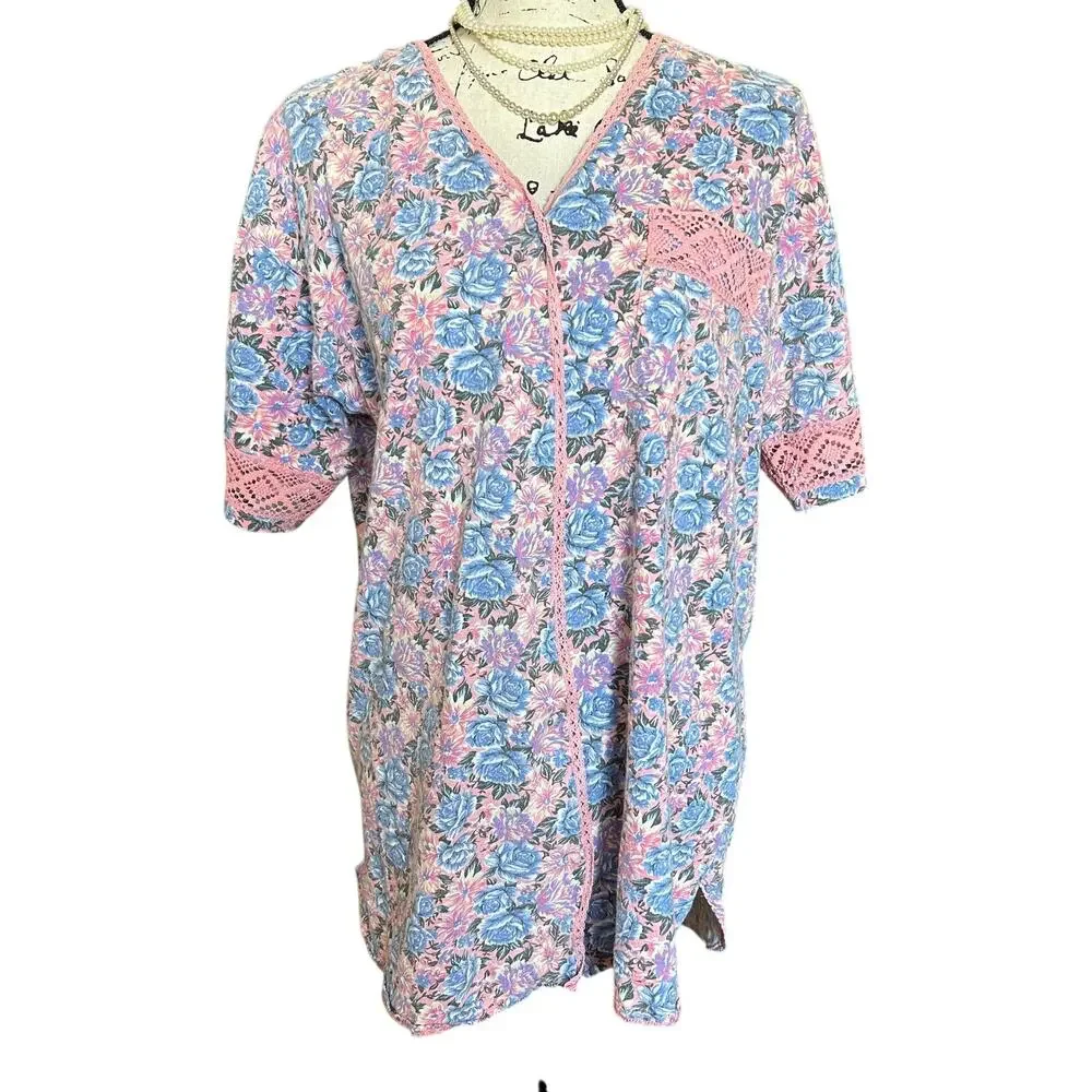 Vintage Victoria's Secret Gold Label Floral Nightgown Sleep Shirt Pajama Small P